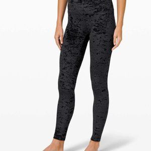 Lululemon Wunder Lounge High Rise Tight 28" Crushed Velvet Leggings, Size 6